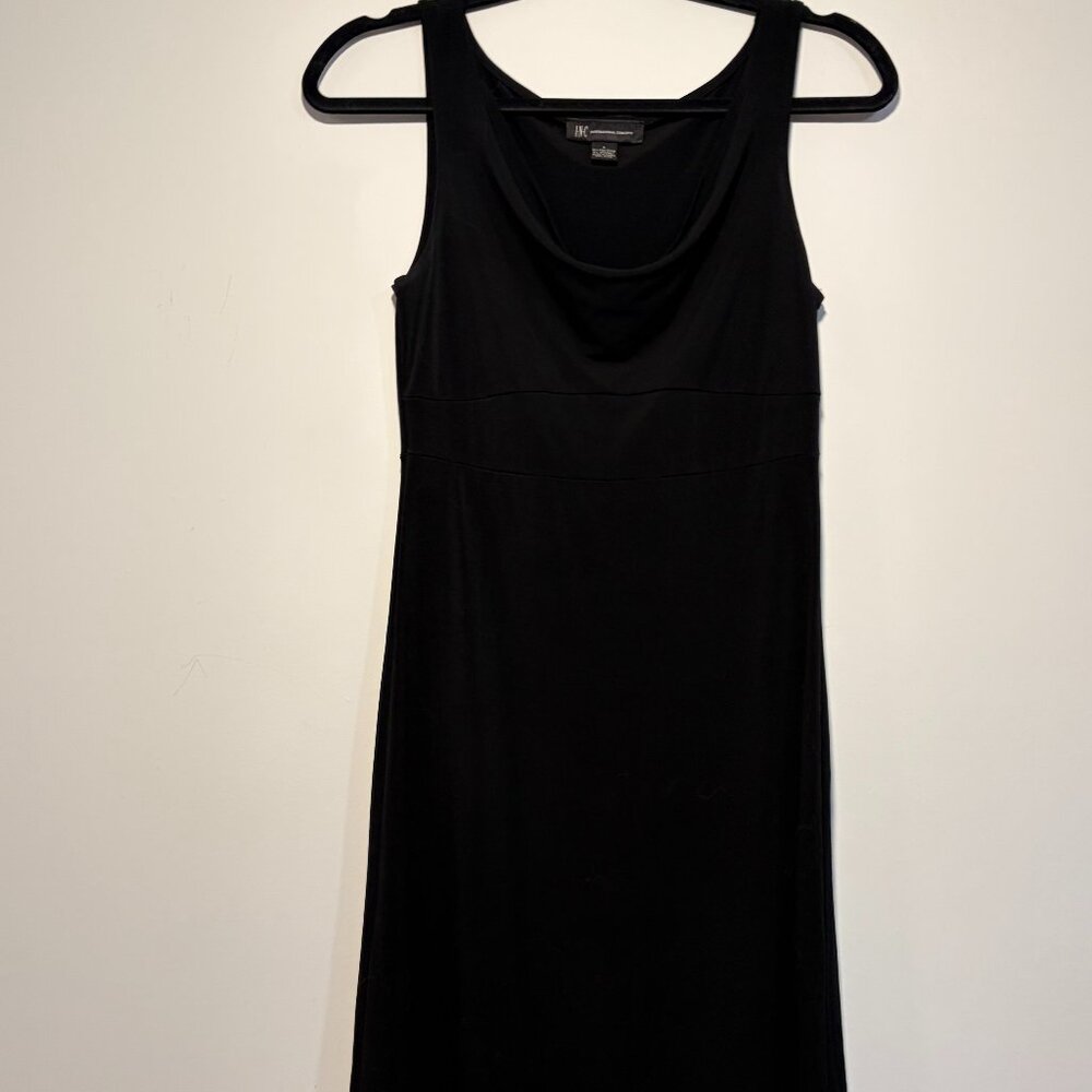 INC International Concepts Black Sleeveless Cowl Neck Dress